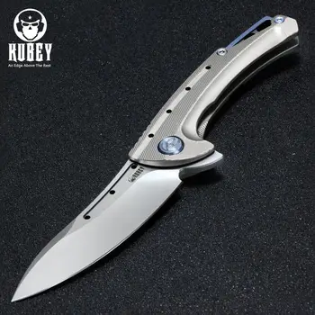 

Kubey Hunting Knife KB254--Tarzan Titanium Pocket Knife for EDC, Outdoor Camping Tools