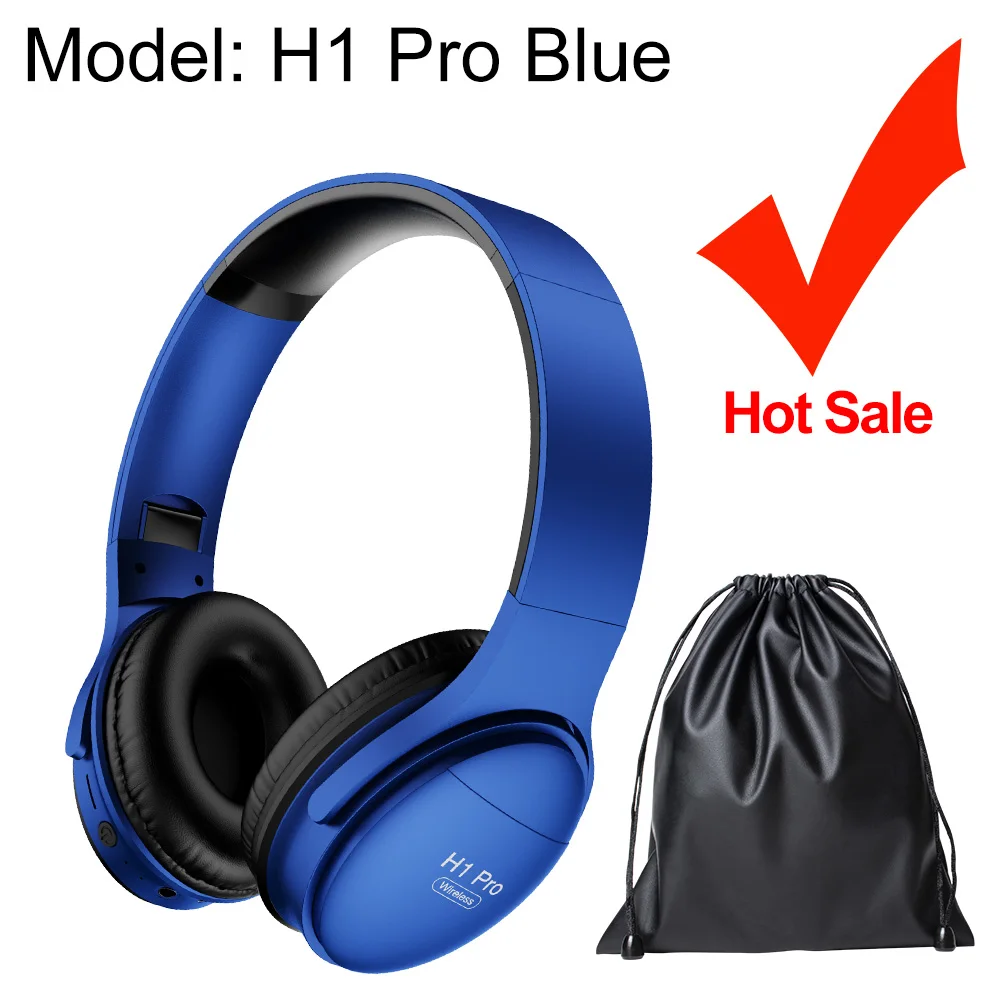 PTM повязка на голову беспроводные наушники Bluetooth гарнитуры с шумоподавлением игровая гарнитура геймер удобная одежда - Цвет: H1 Pro Blue