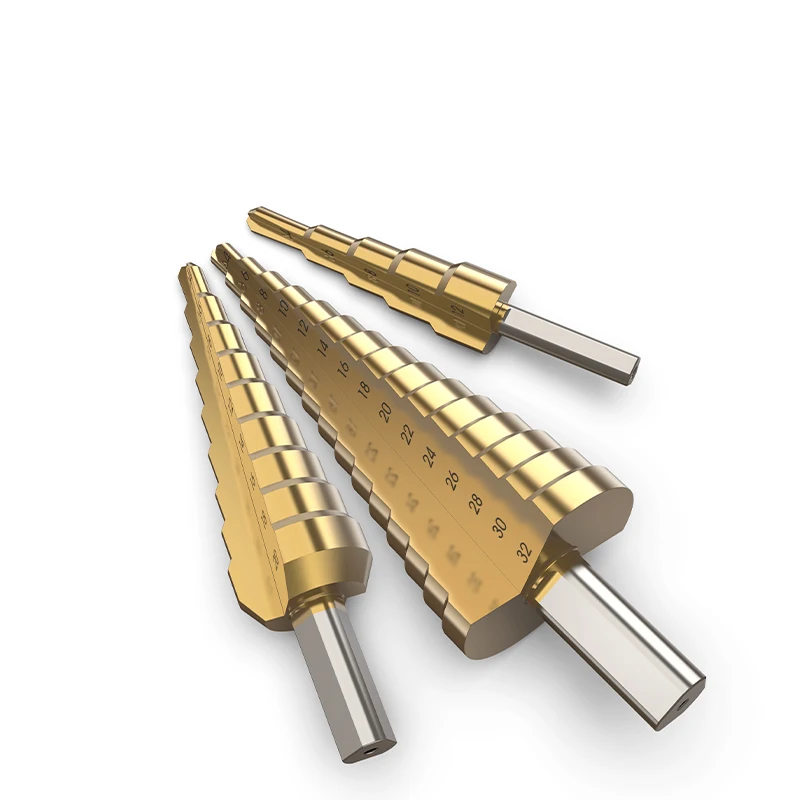 3PC HSS Steel Cone Drill 4-12mm 4-20mm 4-32mm Titanium Step Cone Drill Bit Hole Cutter for Woodworking Wood Metal Drill Bits 3PC HSS Steel Cone Drill 4-12mm 4-20mm 4-32mm Titanium Step Cone Drill Bit Hole Cutter for Woodworking Wood Metal Drill Bits