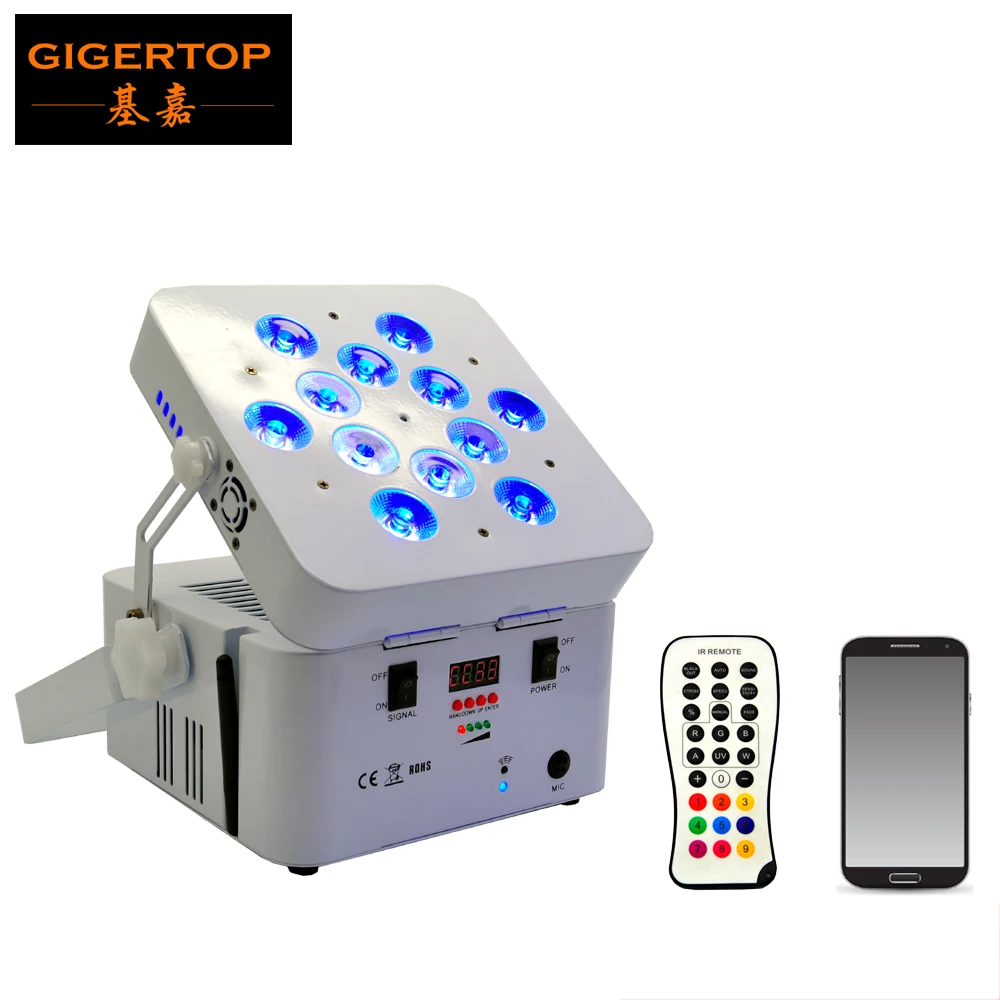 Guangzhou TIPTOP TP-G3038-6IN1 12x18 Вт RGBWA UV 6IN1 DJ светильник перезаряжаемый на батарейках