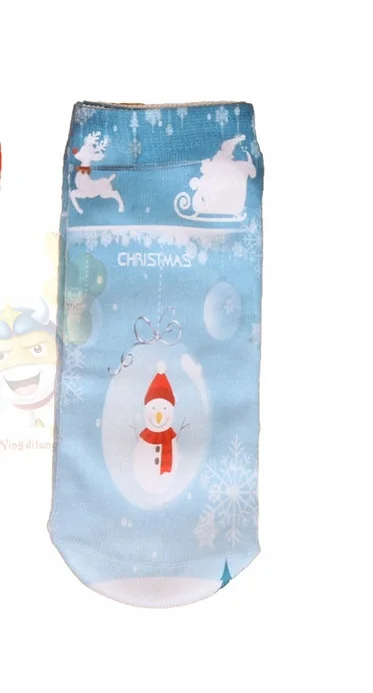 Fashion cross-border for the tide socks 3D printing children's cotton socks Christmas series children cute cotton socks custom