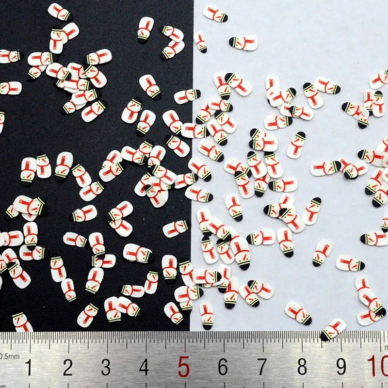 5mm 500g 100 г/лот полимерная Горячая глина Fimo Рождественский снеговик для рукоделия, DIY Slime - Цвет: 5mm 500g