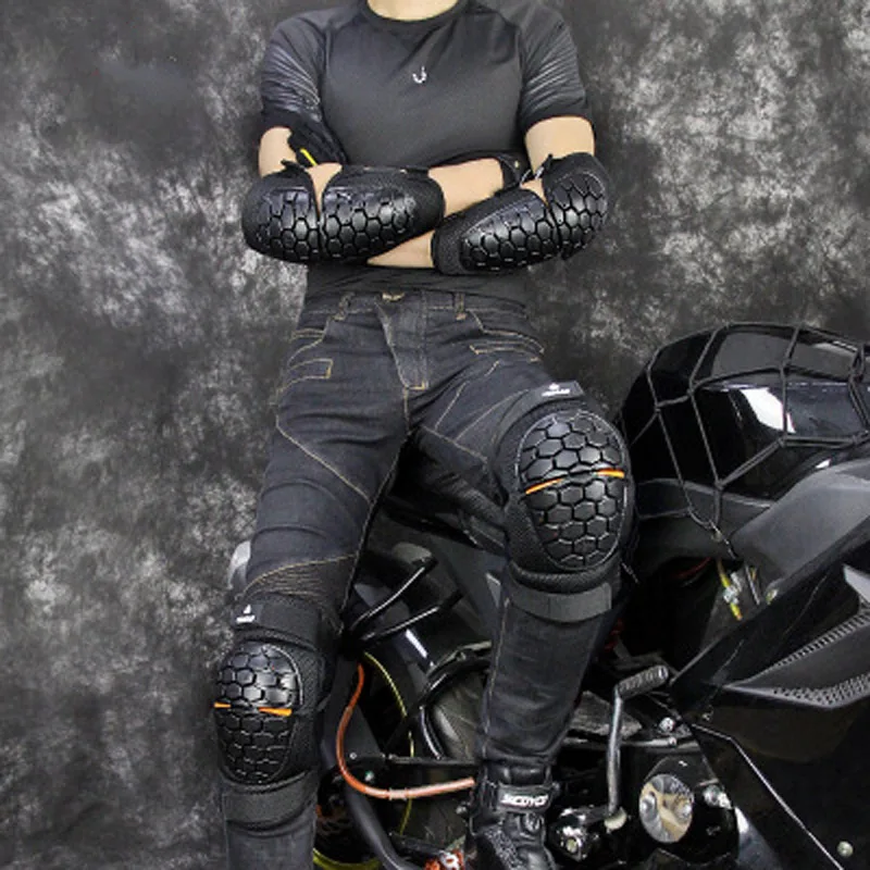 Летние ездовые мотоциклетные наколенники из двух частей рыцарь беговые защитные