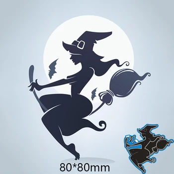 

80*80mm witch Creative New Metal Cutting Dies Scrapbook Embossing Paper Craft Album Card Punch Knife