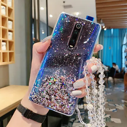 Чехол для Xiaomi Redmi K20 Pro мягкий силиконовый Блестящий прозрачный защитный