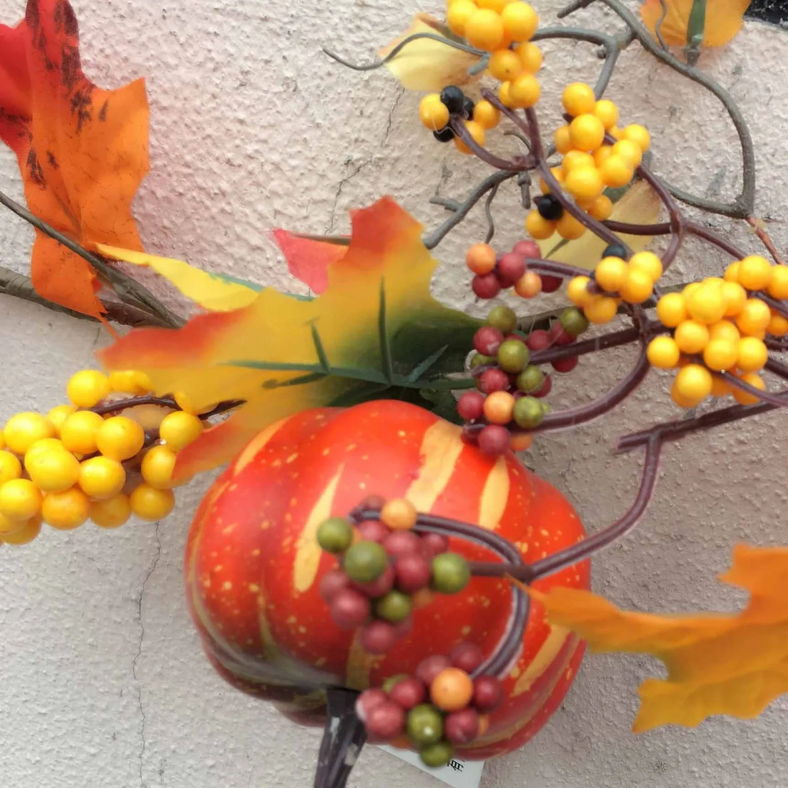 

1.8M Chrismas Halloween Fetival LED Lighted Fall Autumn Pumpkin Maple Leaves Garland Decor Rattan Decorations For Home #45
