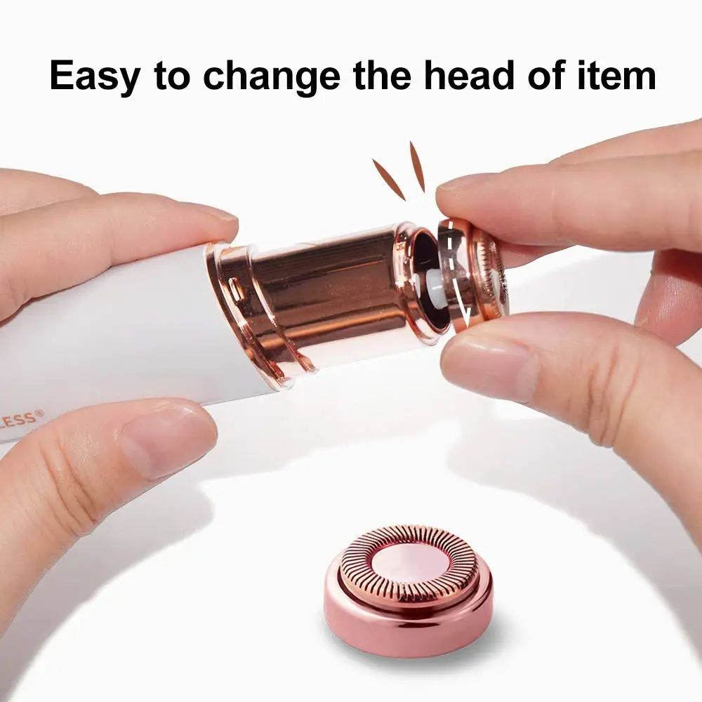 Facial Hair Remover Replacement Heads Generation 1 Single Halo 18K Rose Gold for Women's Facial Hair Remover 1pcs/4pcs/6pcs