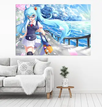 

[Self-Adhesive] 3D Hatsune Miku 321 Japan Anime Wall Stickers Mural Decal Wall Murals AJ WALLPAPER Belly