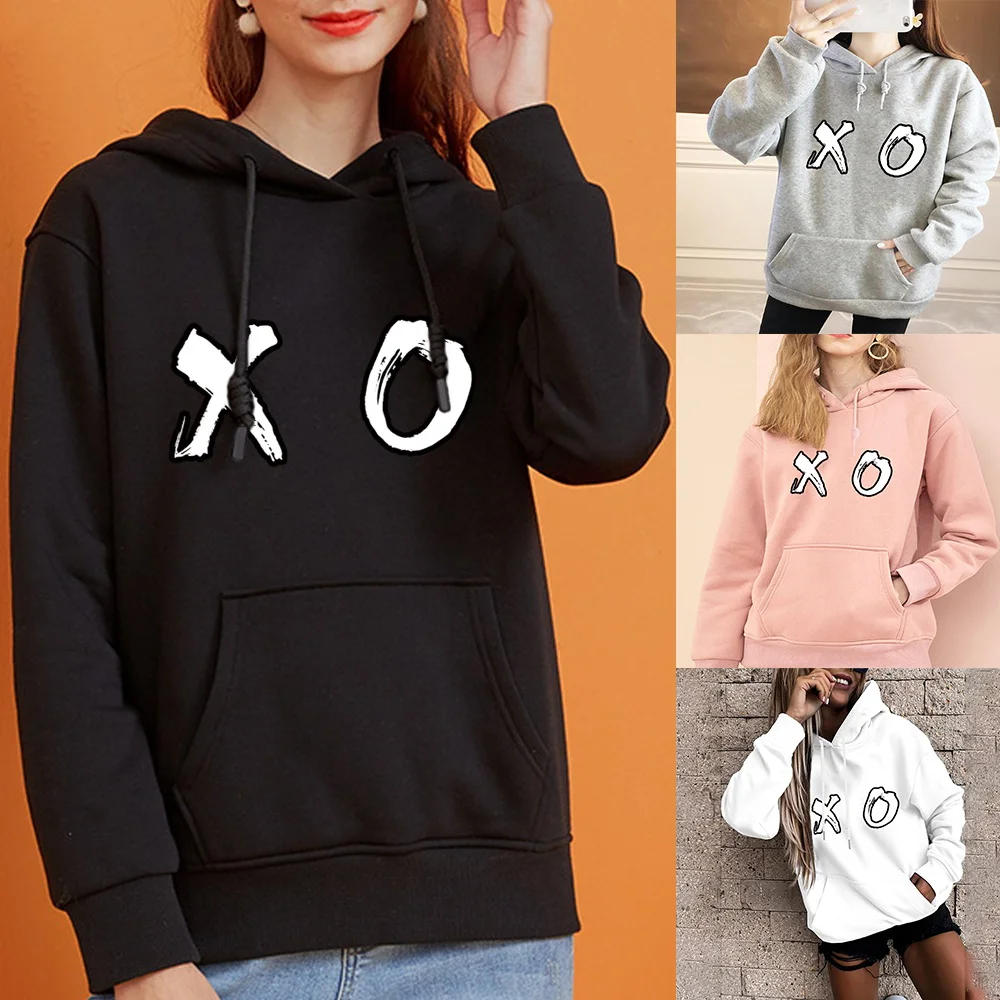 Hoodie Women's Personality Pattern Printing Harajuku Long-sleeved Bottoming Sweatshirt Girls Casual Fashion Pullover Tops