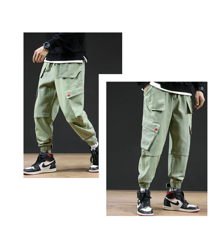 Streetwear Joggers Hip Hop Trousers Men Big Pocket Black Harem Pants Men Clothing Fashions Korean Style Jogger Pants Men