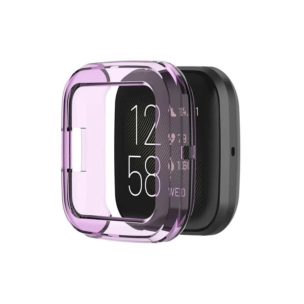 Тонкий защитный экран Чехол PC Рамка защитная оболочка для Fitbit Versa 2 часы с экранным протектором чехол Чехол для часов