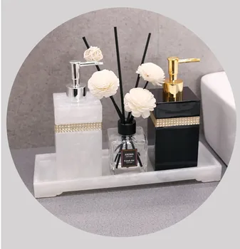 

Rhinestone Bathroom Accessories Set Shower Gel Bottle Soap Dispenser Toothbrush Holder Hand Sanitizer Bottle Cotton Swab Box 400