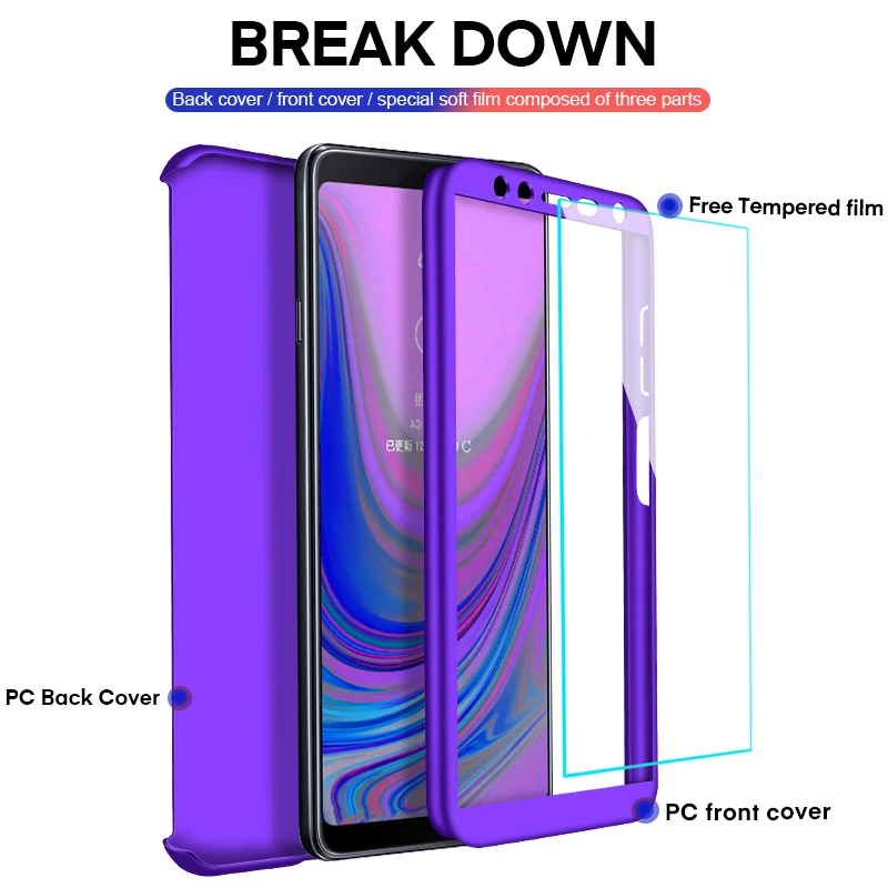 360 Полное покрытие тела с подставкой для samsung Galaxy A10 A10S A20 A20S A20E A30 A40 A50 A60 A70 M10 M20 A5020 A9020 A6 A8 J4 J6 плюс A7