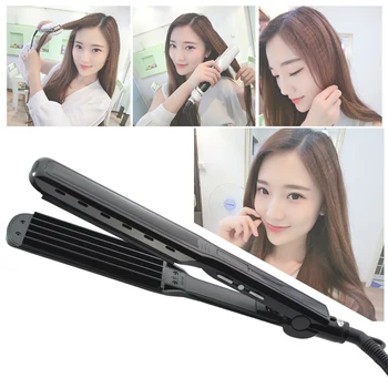 買取 GLADAY プロフェッショナルセラミックヘアクリンパ段ボールカーラーヘアアイロン電動ヘアスタイラーコルゲーション波髪ヘアアイロン