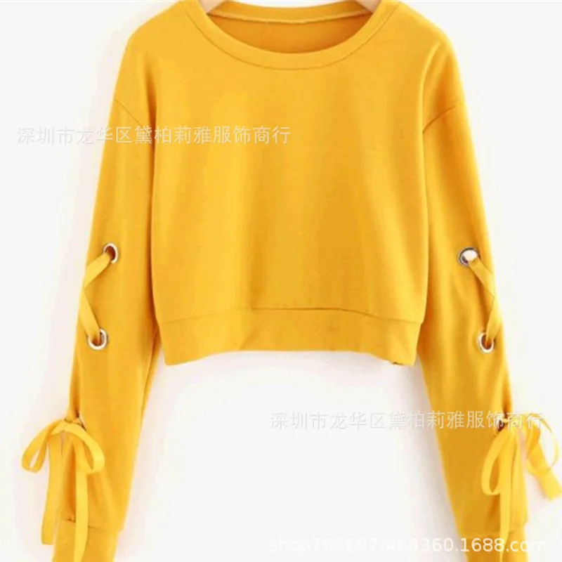 Mr.nut European and American fashion explosion models new round leader wearing hoodie women's simple - Цвет: Цвет: желтый