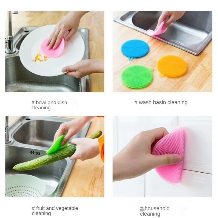 Silicone Kitchen Tub Dishwashing Brush Antibacterial Fruit Vegetable  Cleaner - China Silicone Brush and Dish Washing Brush price