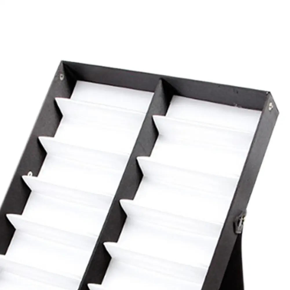 Sunglasses Display Case Sunglasses Eyewear Holder Storage Tray Desktop Organizer 16 Slots