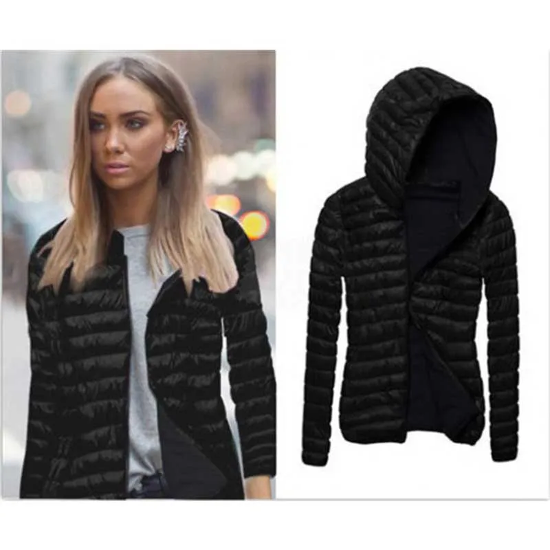 

New Parkas Basic Winter Jackets Female Women Large Size Hooded Coats Down Jacket Womens Windbreaker Slim Parka Elegant Outwear