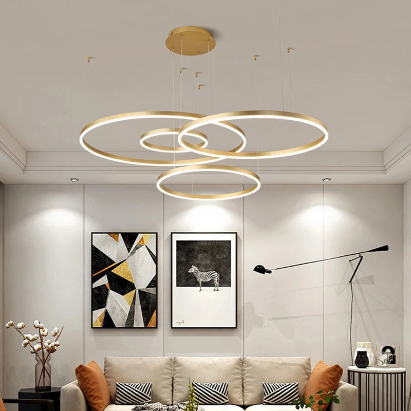 Круглый современный светодиодный светильник для гостиной в стиле арт деко