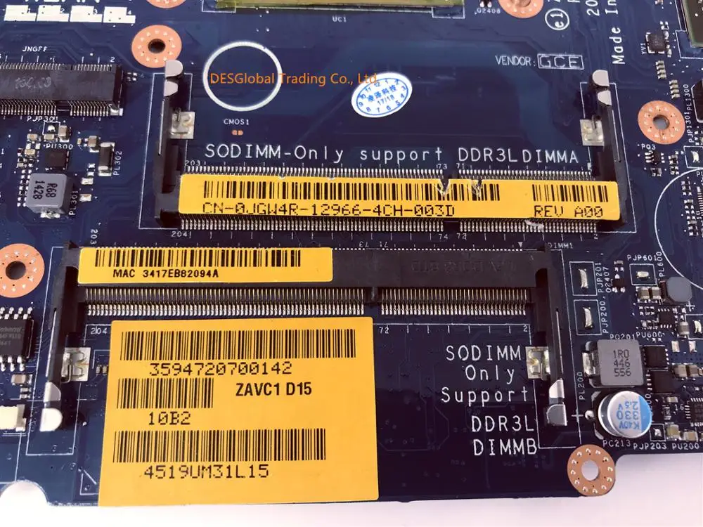 Материнская плата для ноутбука Dell Inspiron 5448 5548 JGW4R 0JGW4R CN-0JGW4R LA-B016P с I3-5005U