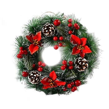 

Drop Shipping Wall Hanging Christmas Wreath Decoration For Xmas Party Door Garland Ornament Holiday Accessories Home Decor 2020