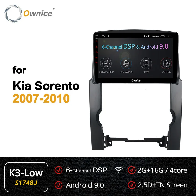Ownice K1 K2 K3 Восьмиядерный android 9,0 автомобильный dvd для kia sorento 2010-2013 в тире автомобильный стерео gps nagavi головное устройство 4G SIM - Цвет: S1748 K3-Low