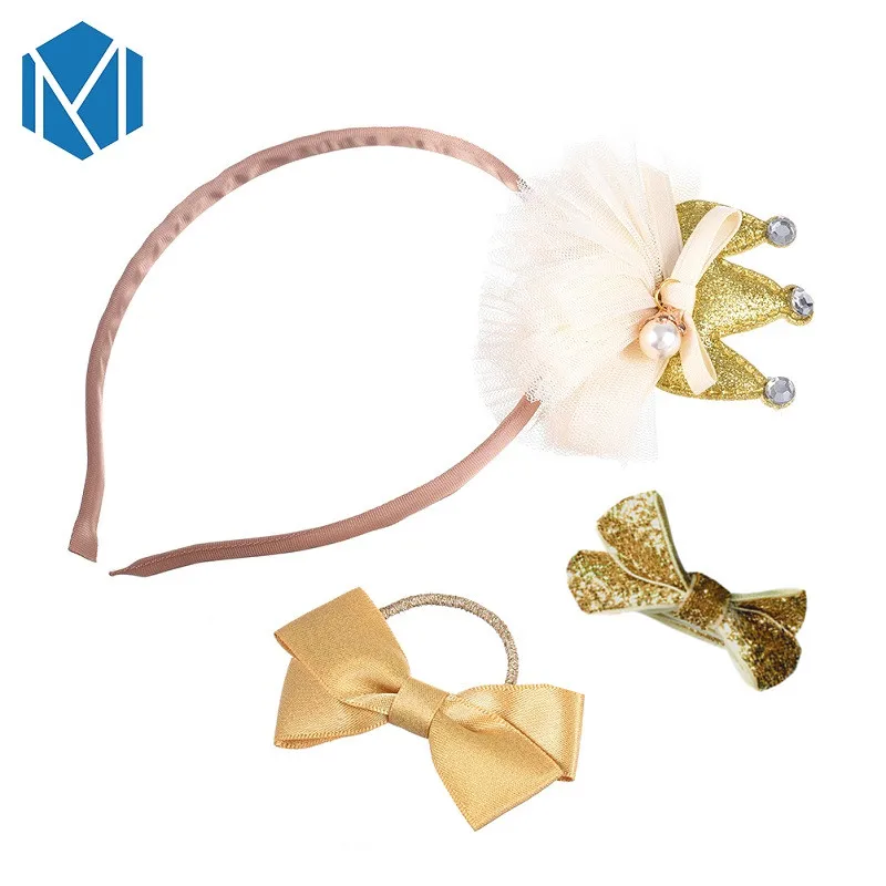 Yellow crown M MISM baby girl прекрасный принцесса Набор для волос Цветочная повязка на голову Милая Корона Звезда Детские аксессуары для волос, бантики Tiara головной убор - Цвет: Yellow crown