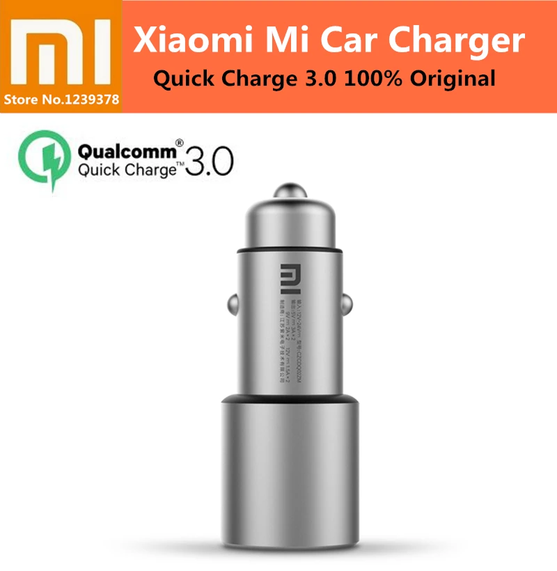 Автомобильное зарядное устройство Xiaomi Mi 100 Вт 36 37 QC 3 0 Dual USB 20 В/а 5 В/3 А 9 В/2 а 12 для 10