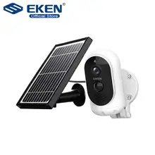 Original eken astro 1080p câmera ip com bateria do painel solar ip65 wifi à prova de intempéries detecção de movimento câmera de segurança sem fio