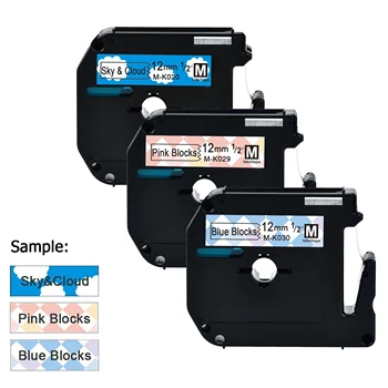 Labelife 3 個 12 ミリメートル * 8 メートルMKH231 互換ブラザー 3mテープラベルMKC531 MKF431 の兄pをタッチプリンタPT100 PT65