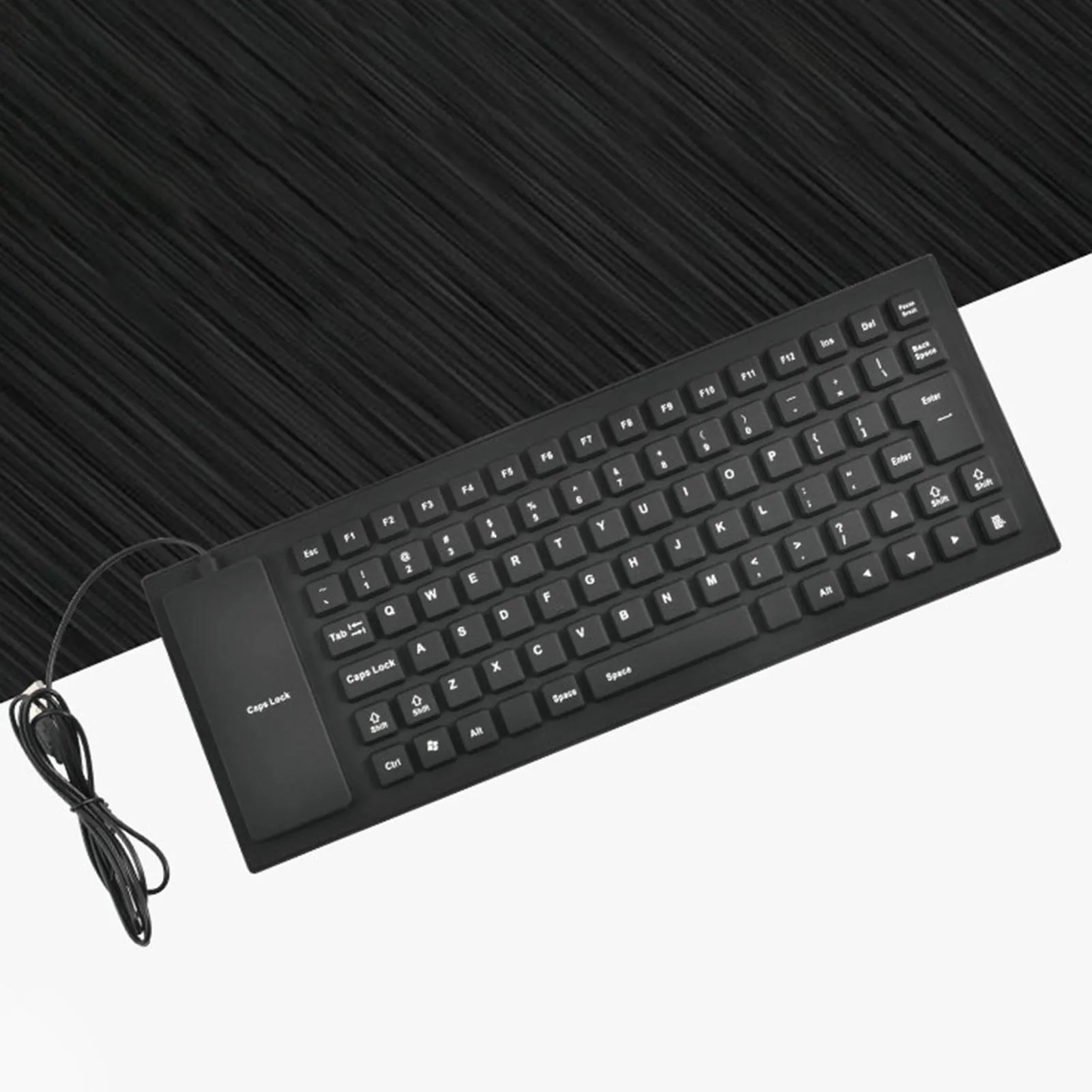 Clavier Flexible Keyboard Azerty noir pour ordinateur(souple)