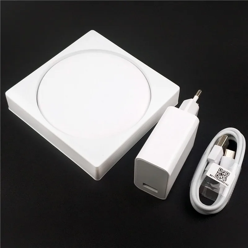 eu charger kit Xiao mi 20 Вт Беспроводное зарядное устройство 20 Вт макс для mi 9(20 Вт) mi X 2S красный mi K20 pro/3(10 Вт) Qi EPP совместимый адаптер зарядки - Цвет: eu charger kit