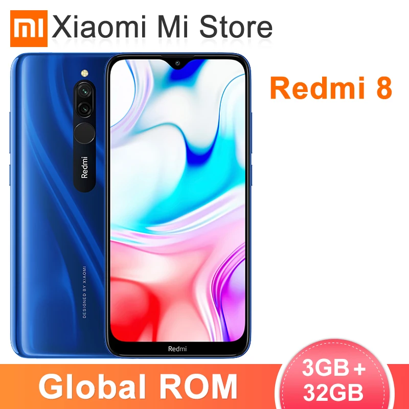 Xiaomi Redmi 8 смартфон с восьмиядерным процессором Snapdragon 439 ОЗУ 3 ГБ ПЗУ 32 12 МП 5000 мАч |