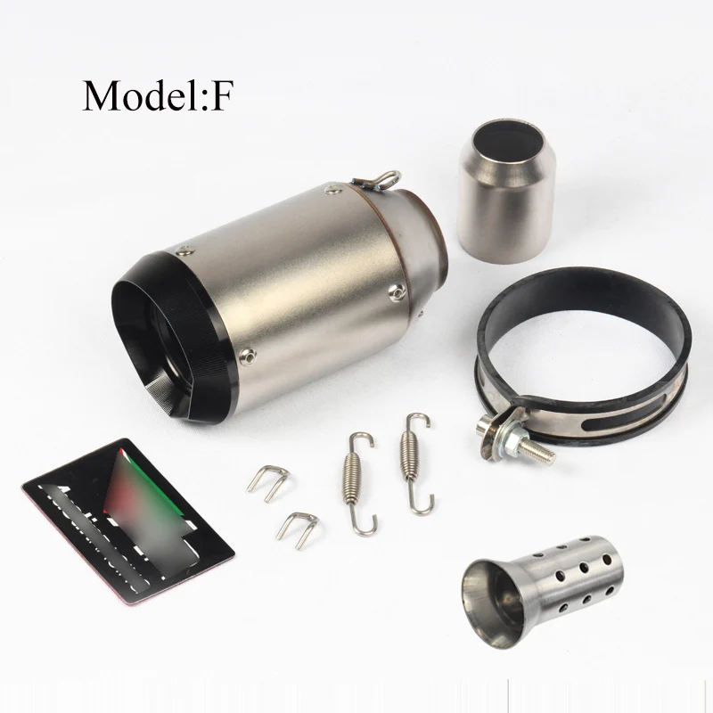 Universal 51MM Motorcycle Short Exhaust Pipe With DB Killer Muffler Pope Motorbike Modified Tail TipS Tube For Yamaha Honda KTM