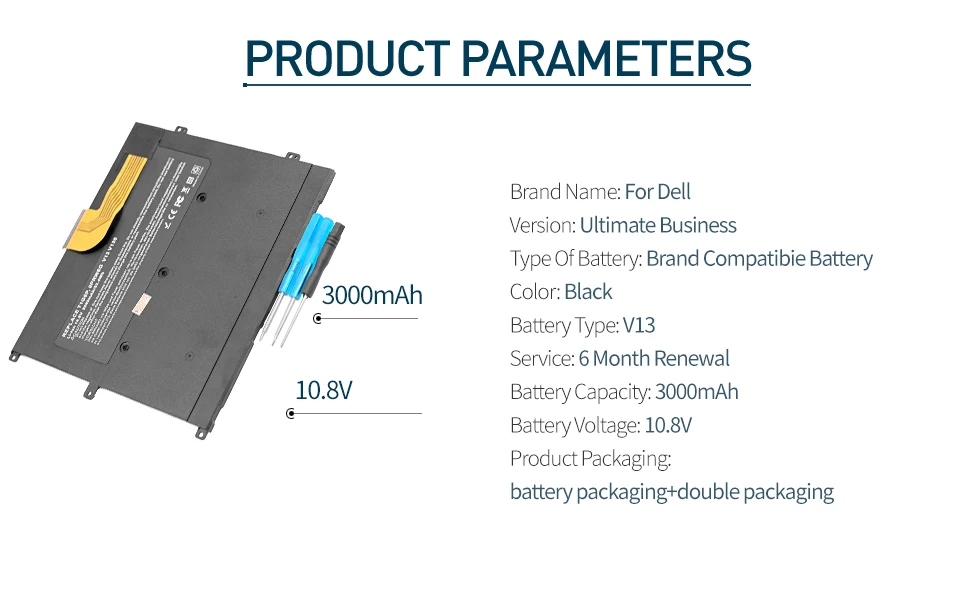 Golooloo 10,8 v 3000 мАч аккумулятор для ноутбука DELL Vostro V13 V13Z V130 V1300 0NTG4J 0PRW6G 0449TX PRW6G T1G6P