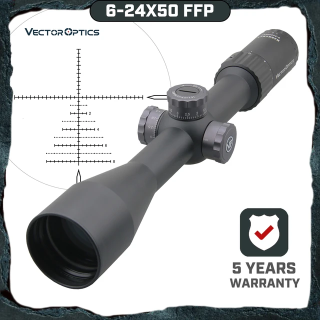 US $206.10 Vector Optics Marksman 624x50 FFP Tactical Riflescope 110 MIL Min Focus 10 Yds First Focal Plane 