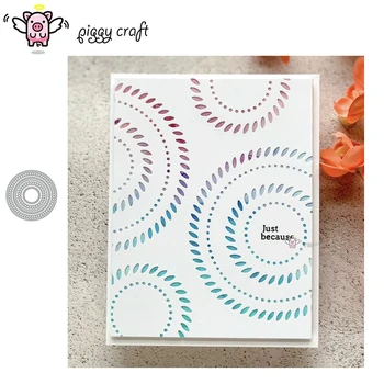 

Piggy Craft metal cutting dies cut die mold Round pattern ring frame Scrapbook paper craft knife mould blade punch stencils dies