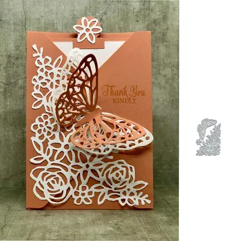 

Flower Frame Butterfly Metal Cutting Dies for Craft Dies Stencil Template Scrapbooking Embossing Knife Blade Punch Card Dies Cut