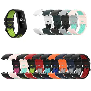 

Soft Silicone Sport Band For Fitbit Charge 3 Wristband Strap Metal Buckle Replacement Watchband For Fitbit Charge 4/3 SE Band