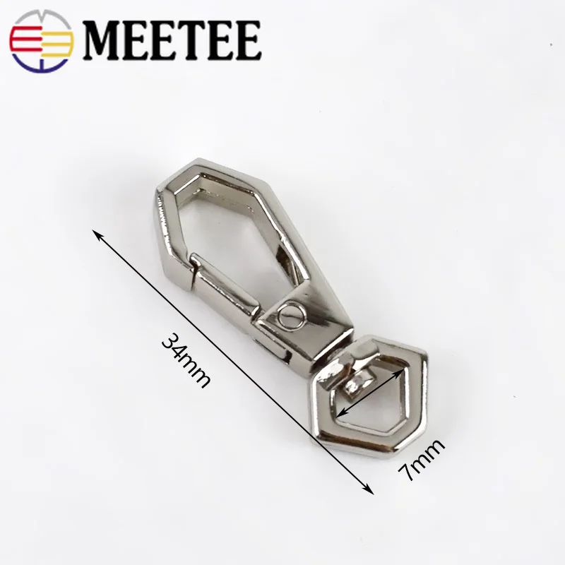 100pcs 7mm Bag Metal Buckles Cat Dog Collar Lobster Clasps Swivel Snap Hooks for Backpacks Straps KeyChain DIY Accessories
