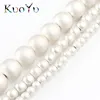 Sliver Plating Matte Natural Hematite Stone Beads Round Loose Spacer Beads For Jewelry Making Diy Bracelet Accessories 15