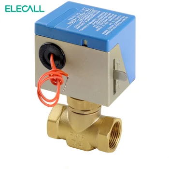 

G1/2" 3/4 " 1" Brass 2way 3Way HVAC Fan coil Neutral Wire VA7010 Electrical Valve for Flow Control Tools High Quality 220VAC