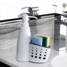 Кухня и ванная комната двойного назначения для дезинфицирующего средства для рук 2 в 1 Многофункциональный дозатор и ящик для хранения жидкого моющего средства контейнер