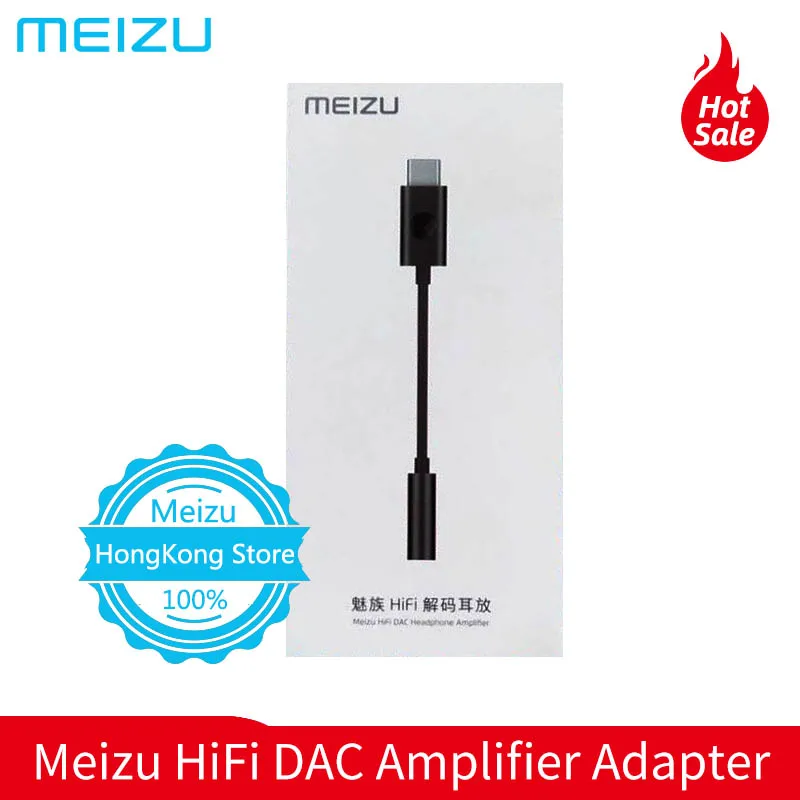Meizu усилитель для наушников аудио HiFi без потерь DAC 3,5 мм к тип-c высокопроизводительный чип DAC