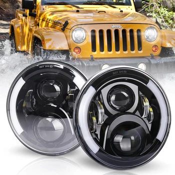 

7 inch Round LED Headlights with DRL Turn Signal for Jeep-Wrangler-Defender-Toyota-FJ-Cruiser 2007-2014