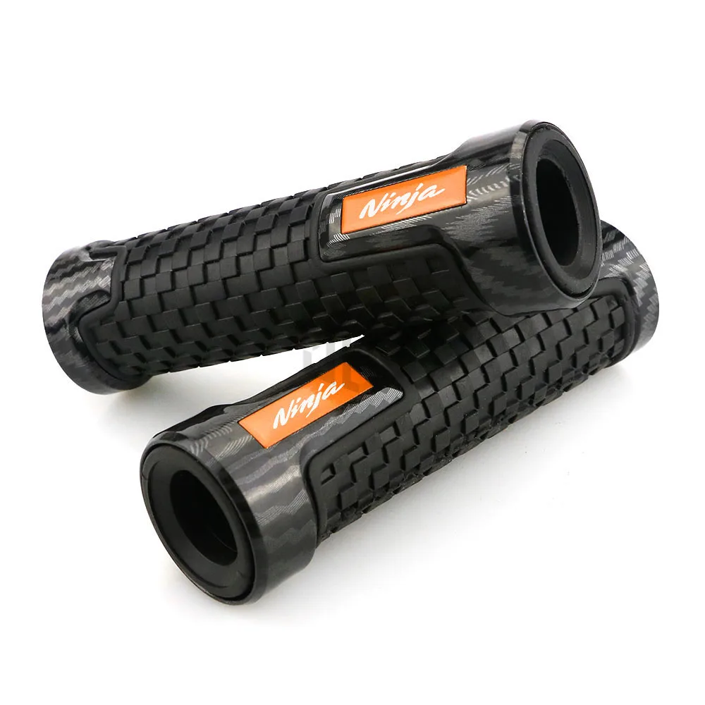 Motorcycle Rubber Plastic Carbon Hand Grips for Kawasaki Ninja 400 650 300 250 1000 ZX10R ZX6R 22mm Handlebar Grips Accessories Motorcycle Rubber Plastic Carbon Hand Grips for Kawasaki Ninja 400 650 300 250 1000 ZX10R ZX6R 22mm Handlebar Grips Accessories
