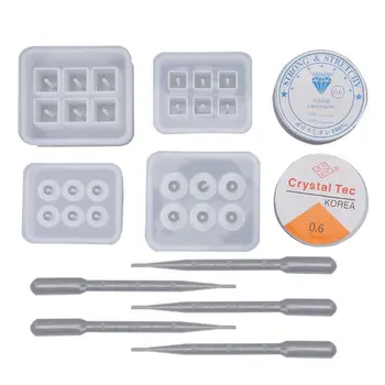 

1 Set UV Resin Epoxy Mold Set with Holes for Jewelry Polymer Clay Soap Making Gem Handmade Items DIY Material