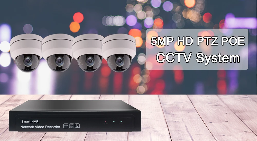 4ch 5MP poe ptz комплект системы H.265 CCTV безопасности 8ch NVR Крытый водонепроницаемый 2,8-12 мм 4X оптический зум IP камера видеонаблюдения