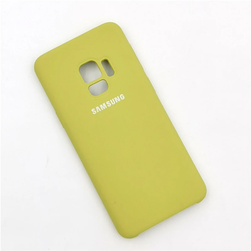 Чехол для samsung galaxy s9 plus, жидкий силиконовый чехол, мягкий на ощупь, полный защитный чехол на заднюю панель для galaxy s9 s9 plus с логотипом - Цвет: green