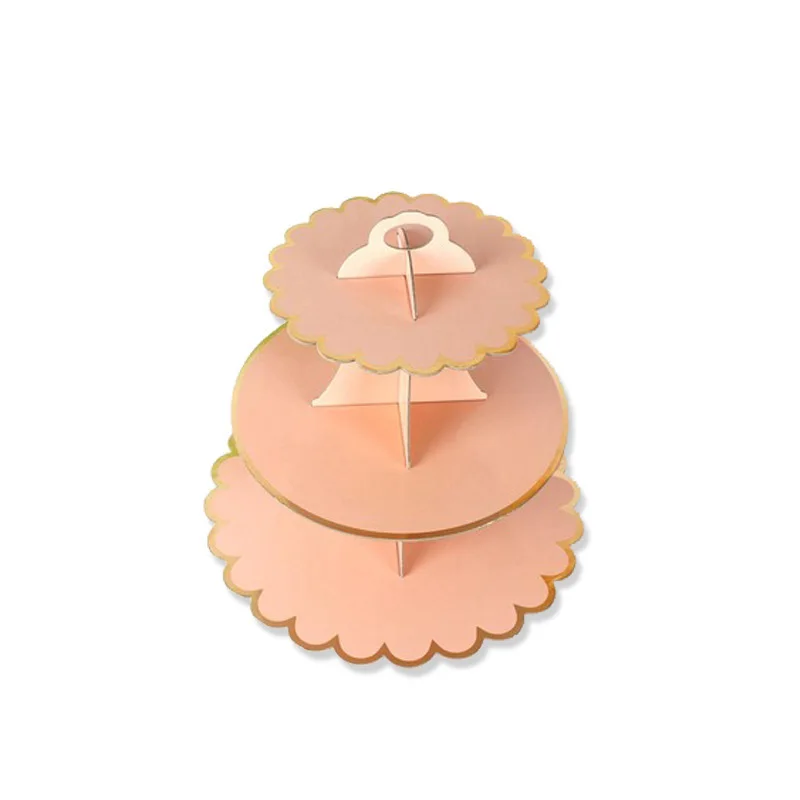 NEW 3 Tier Cupcake Stand Muffin Holder Cardboard Cake Rack Princess Kids Party